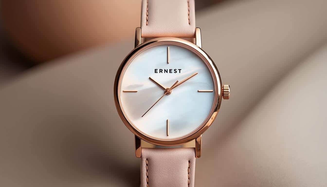 découvrez la montre ernest pour femme, alliant élégance et sobriété pour sublimer votre poignet au quotidien.